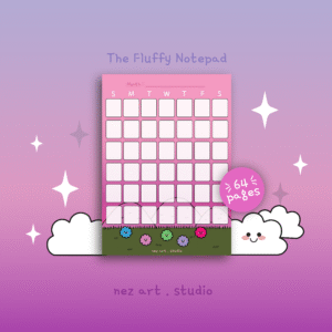 NEZS.ART The Fluffy theme Notepad Planner